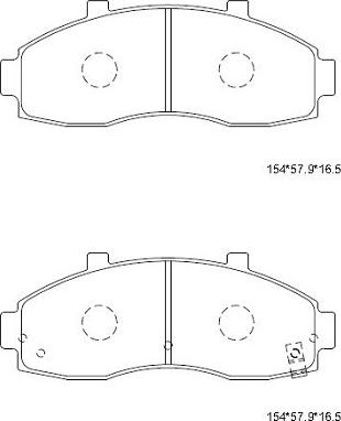 Asimco KD9714 - Тормозные колодки, дисковые, комплект autospares.lv