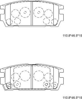 Asimco KD9712 - Тормозные колодки, дисковые, комплект autospares.lv