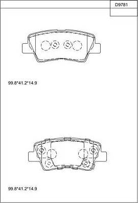 GEELY 4050047600 - Тормозные колодки, дисковые, комплект autospares.lv