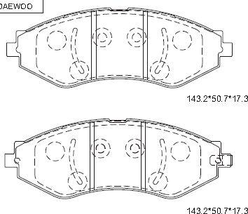 Asimco KD9734F - Тормозные колодки, дисковые, комплект autospares.lv