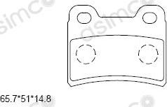 Asimco KD9736 - Тормозные колодки, дисковые, комплект autospares.lv