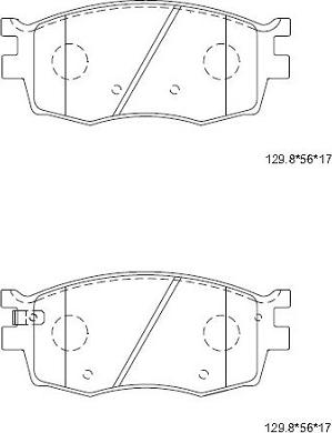 Asimco KD9738 - Тормозные колодки, дисковые, комплект autospares.lv