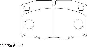 Asimco KD9733 - Тормозные колодки, дисковые, комплект autospares.lv