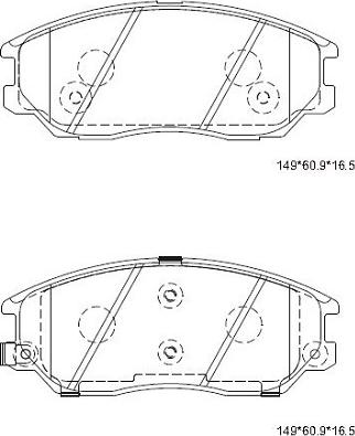 Asimco KD9729 - Тормозные колодки, дисковые, комплект autospares.lv