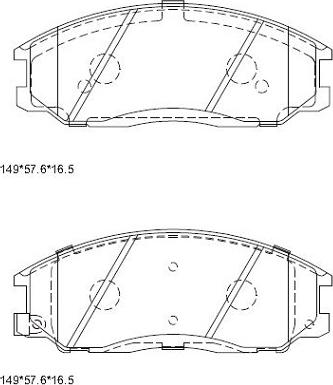 Asimco KD9721 - Тормозные колодки, дисковые, комплект autospares.lv