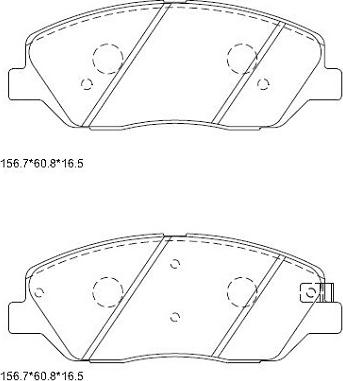 Asimco KD9728 - Тормозные колодки, дисковые, комплект autospares.lv