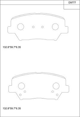 Asimco KD9777 - Тормозные колодки, дисковые, комплект autospares.lv