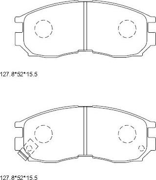 Asimco KD4631 - Тормозные колодки, дисковые, комплект autospares.lv