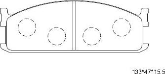 Asimco KD4673 - Тормозные колодки, дисковые, комплект autospares.lv