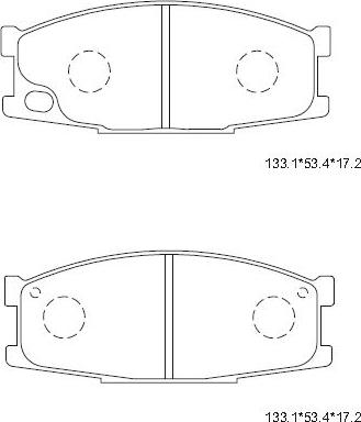 Asimco KD4348 - Тормозные колодки, дисковые, комплект autospares.lv