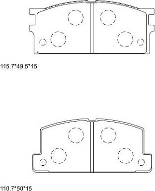 Asimco KD4347 - Тормозные колодки, дисковые, комплект autospares.lv