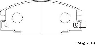 Asimco KD4300 - Тормозные колодки, дисковые, комплект autospares.lv