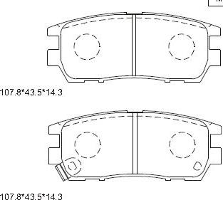 Asimco KD4244 - Тормозные колодки, дисковые, комплект autospares.lv