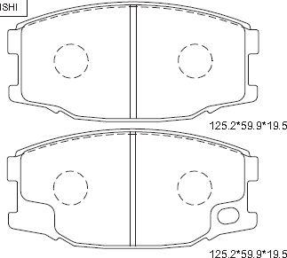 Asimco KD4205 - Тормозные колодки, дисковые, комплект autospares.lv