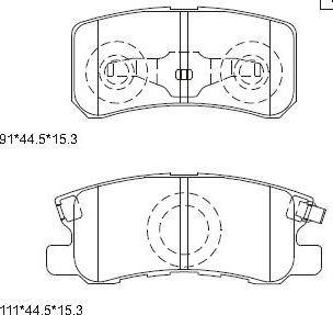 Asimco KD4203 - Тормозные колодки, дисковые, комплект autospares.lv