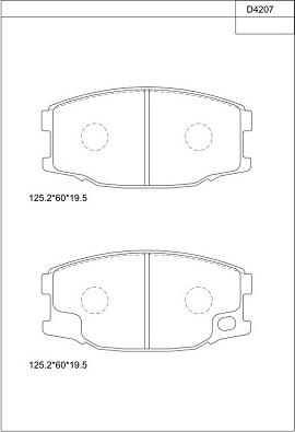 Asimco KD4207 - Тормозные колодки, дисковые, комплект autospares.lv