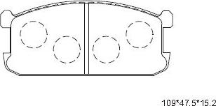 Asimco KD4745 - Тормозные колодки, дисковые, комплект autospares.lv