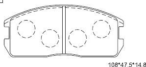 Asimco KD4709 - Тормозные колодки, дисковые, комплект autospares.lv