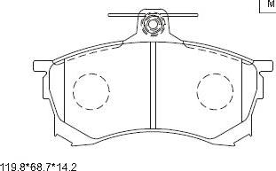 Asimco KD4706 - Тормозные колодки, дисковые, комплект autospares.lv