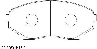 Asimco KD4702 - Тормозные колодки, дисковые, комплект autospares.lv