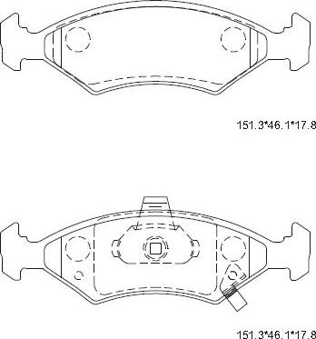 Asimco KD4707 - Тормозные колодки, дисковые, комплект autospares.lv