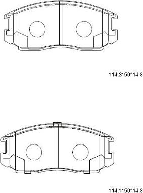 Asimco KD4718F - Тормозные колодки, дисковые, комплект autospares.lv