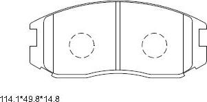 Asimco KD4718H - Тормозные колодки, дисковые, комплект autospares.lv