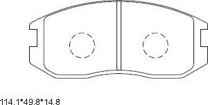 Asimco KD4718W - Тормозные колодки, дисковые, комплект autospares.lv