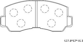 Asimco KD4732 - Тормозные колодки, дисковые, комплект autospares.lv