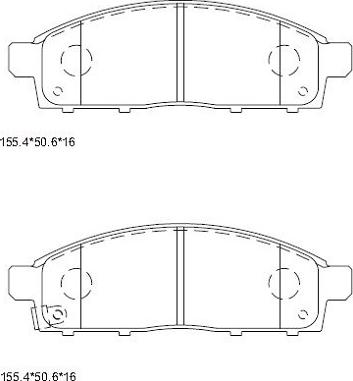 Asimco KD4723 - Тормозные колодки, дисковые, комплект autospares.lv