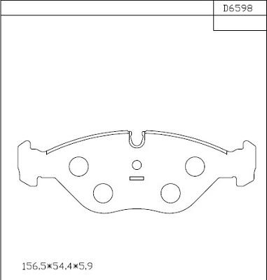 Asimco KD6598 - Тормозные колодки, дисковые, комплект autospares.lv