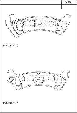 Asimco KD6558 - Тормозные колодки, дисковые, комплект autospares.lv