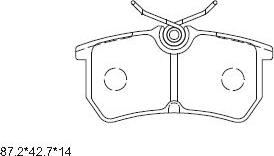 Asimco KD6512 - Тормозные колодки, дисковые, комплект autospares.lv