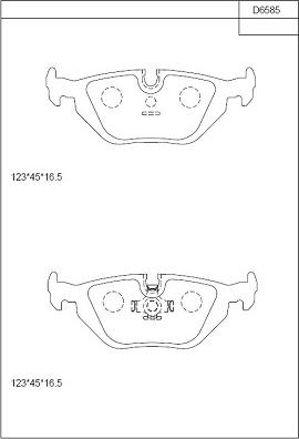 Asimco KD6585 - Тормозные колодки, дисковые, комплект autospares.lv