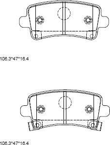 Asimco KD6525 - Тормозные колодки, дисковые, комплект autospares.lv