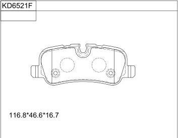 Asimco KD6521F - Тормозные колодки, дисковые, комплект autospares.lv