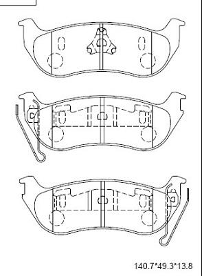 Asimco KD6522 - Тормозные колодки, дисковые, комплект autospares.lv