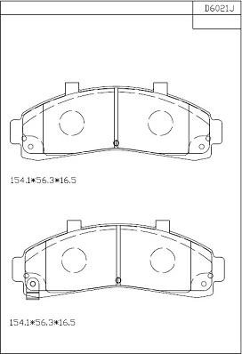 Asimco KD6021 - Тормозные колодки, дисковые, комплект autospares.lv