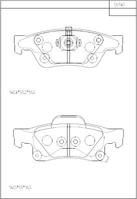 Asimco KD6140 - Тормозные колодки, дисковые, комплект autospares.lv