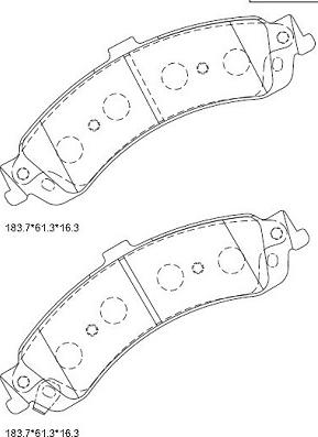 Asimco KD6342 - Тормозные колодки, дисковые, комплект autospares.lv