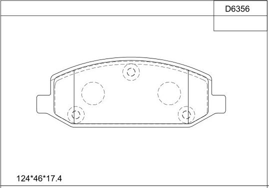 Asimco KD6356 - Тормозные колодки, дисковые, комплект autospares.lv