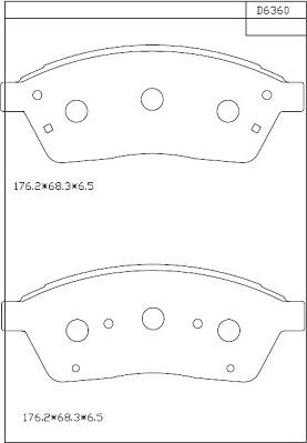 Asimco KD6360 - Тормозные колодки, дисковые, комплект autospares.lv