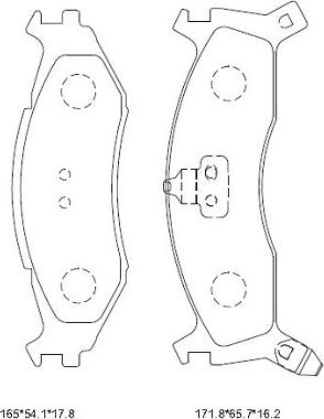 Asimco KD6302 - Тормозные колодки, дисковые, комплект autospares.lv