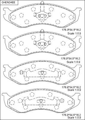 Asimco KD6204N - Тормозные колодки, дисковые, комплект autospares.lv