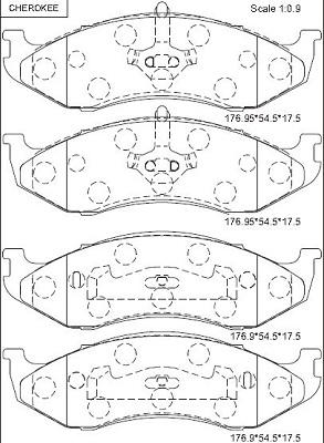 Asimco KD6202 - Тормозные колодки, дисковые, комплект autospares.lv