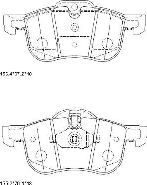 Asimco KD6792 - Тормозные колодки, дисковые, комплект autospares.lv