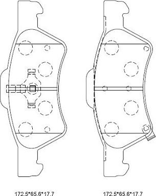 Asimco KD6747 - Тормозные колодки, дисковые, комплект autospares.lv