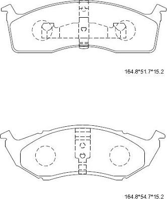 Asimco KD6751 - Тормозные колодки, дисковые, комплект autospares.lv