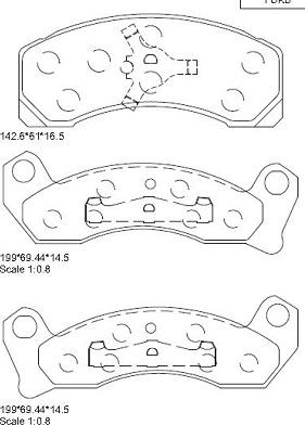 Asimco KD6764 - Тормозные колодки, дисковые, комплект autospares.lv