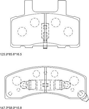 Asimco KD6761 - Тормозные колодки, дисковые, комплект autospares.lv